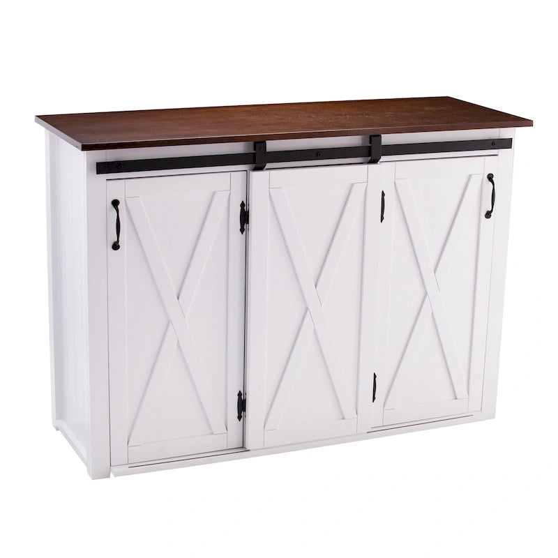 White Kitchen Island with Storage