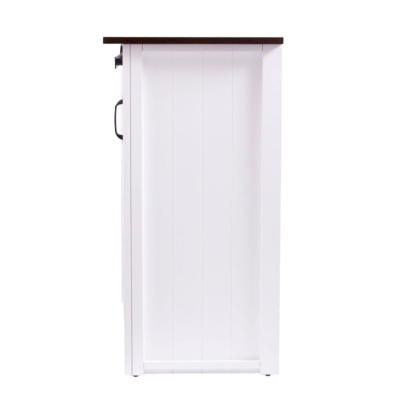 White Kitchen Island with Storage