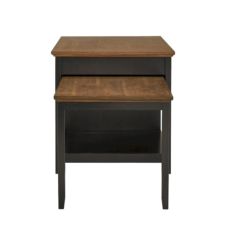 Two-Tone Antique Finish Extendable Kitchen Island with 3 Drawers