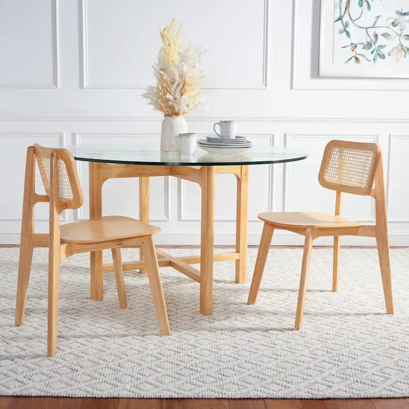 Cane Dining Chair - 17W x 20D x 32H