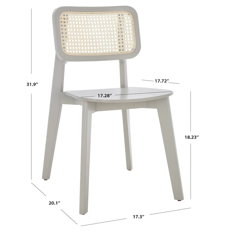 Cane Dining Chair - 17W x 20D x 32H