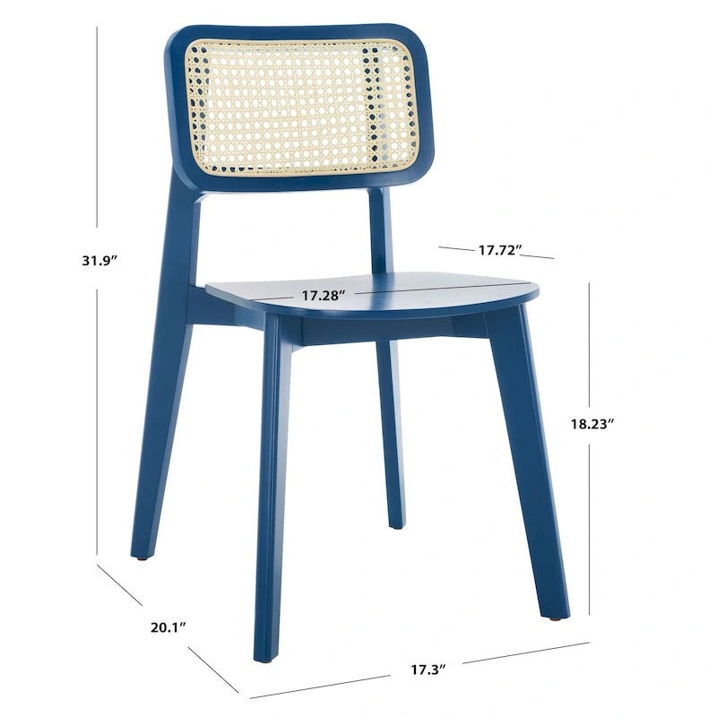 Cane Dining Chair - 17W x 20D x 32H