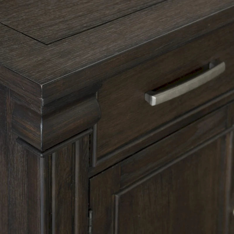 60 Inch Sideboard Server Buffet, 3 Drawer 3 Cabinet, Rustic Brown Wood