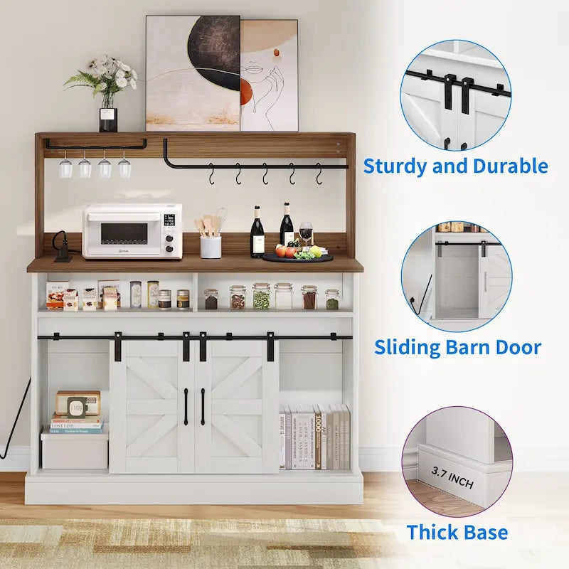 High Gloss Nightstand with 2 Drawers