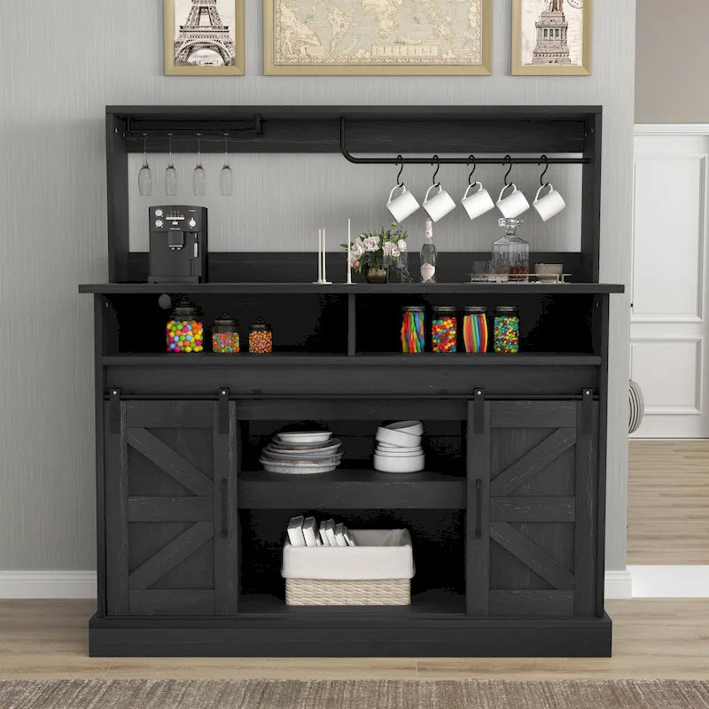 High Gloss Nightstand with 2 Drawers