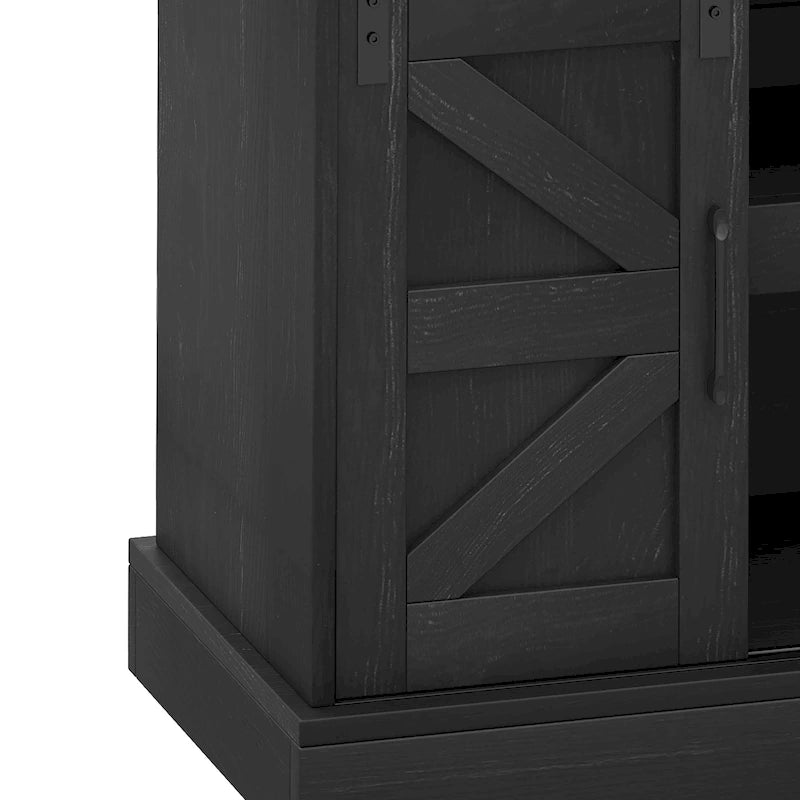 High Gloss Nightstand with 2 Drawers