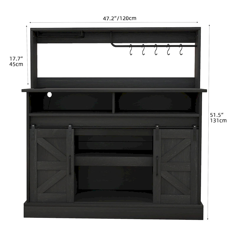 High Gloss Nightstand with 2 Drawers