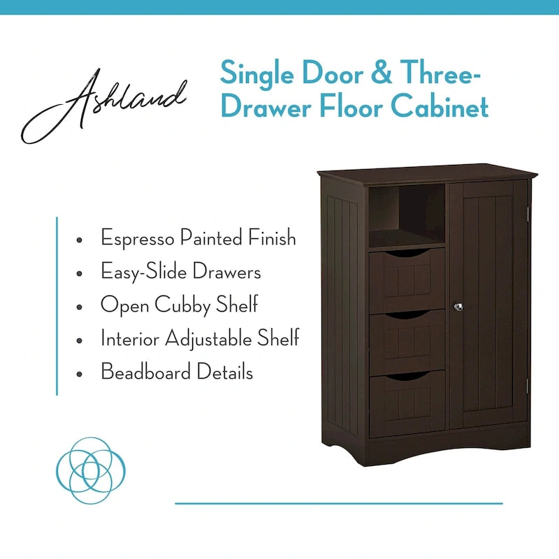Writing Computer Desk with Removable Floating Organizer and 4 Drawers, Pine Wood Legs