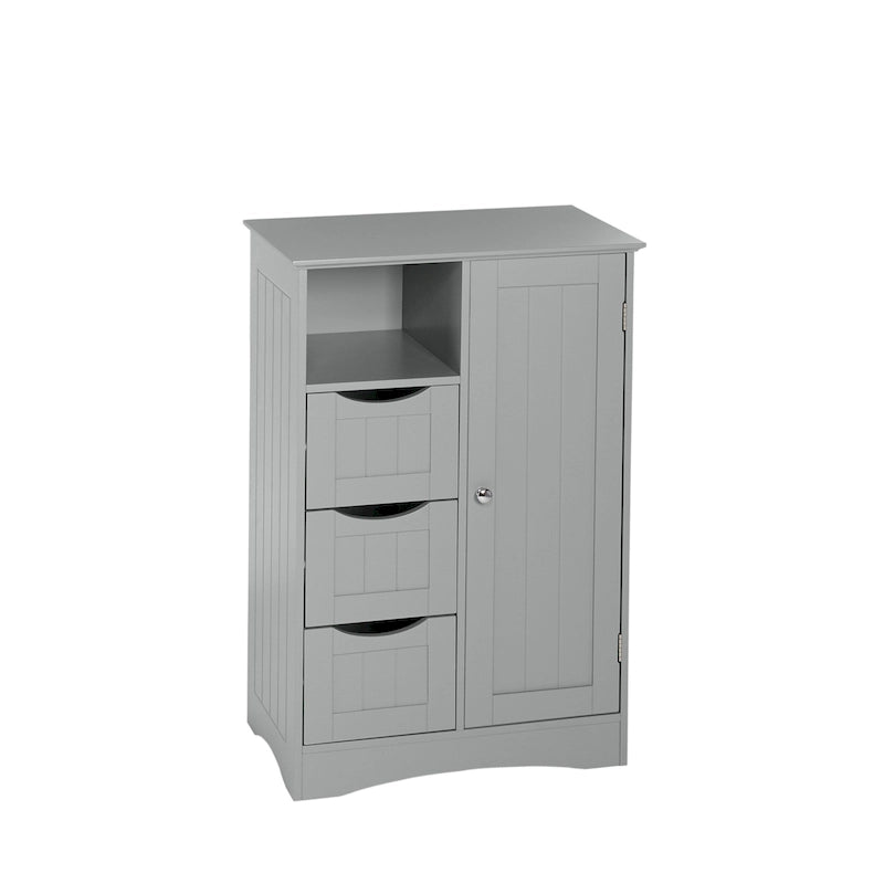 Writing Computer Desk with Removable Floating Organizer and 4 Drawers, Pine Wood Legs