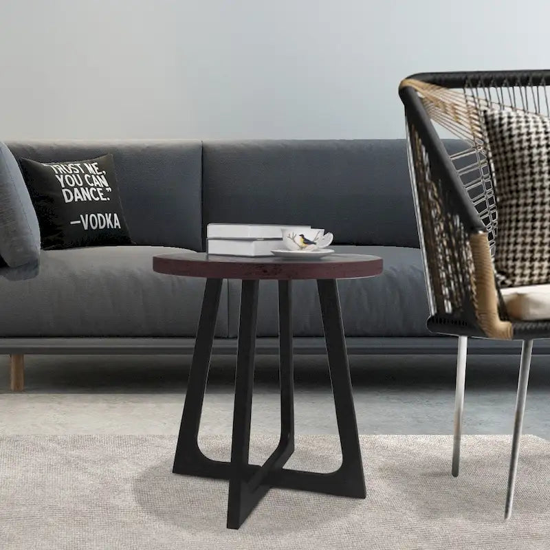 End Table 20 Inch Round Side Table Modern Living Room Small Coffee Table Nightstand
