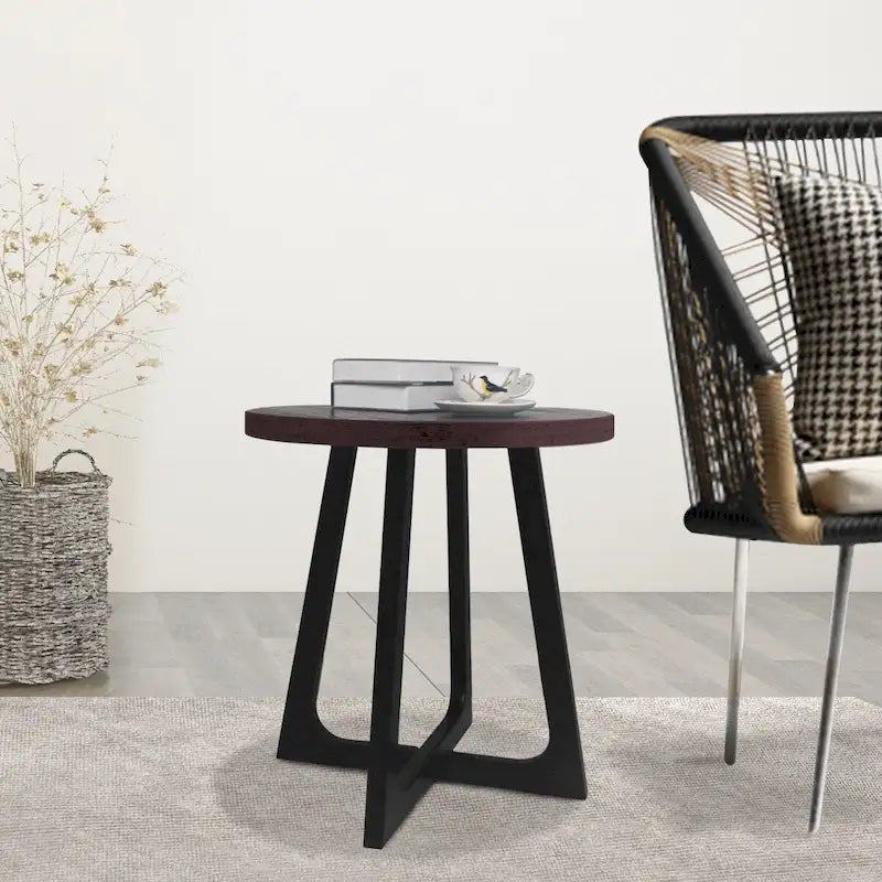 End Table 20 Inch Round Side Table Modern Living Room Small Coffee Table Nightstand
