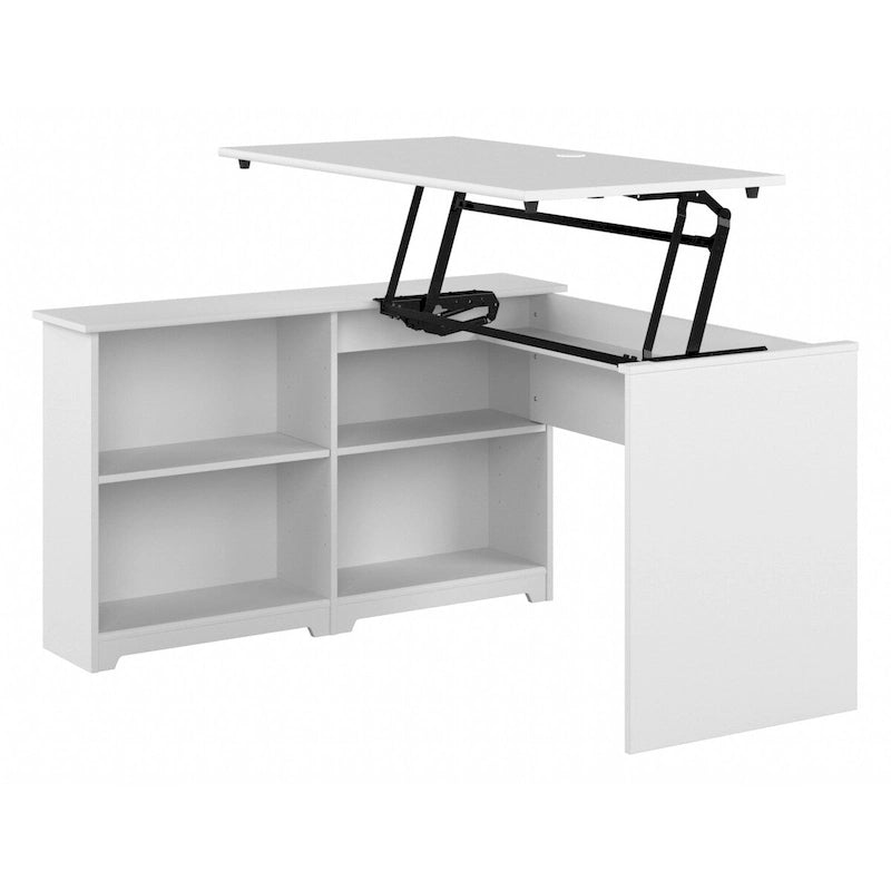 52W Standing Corner Desk with Shelves