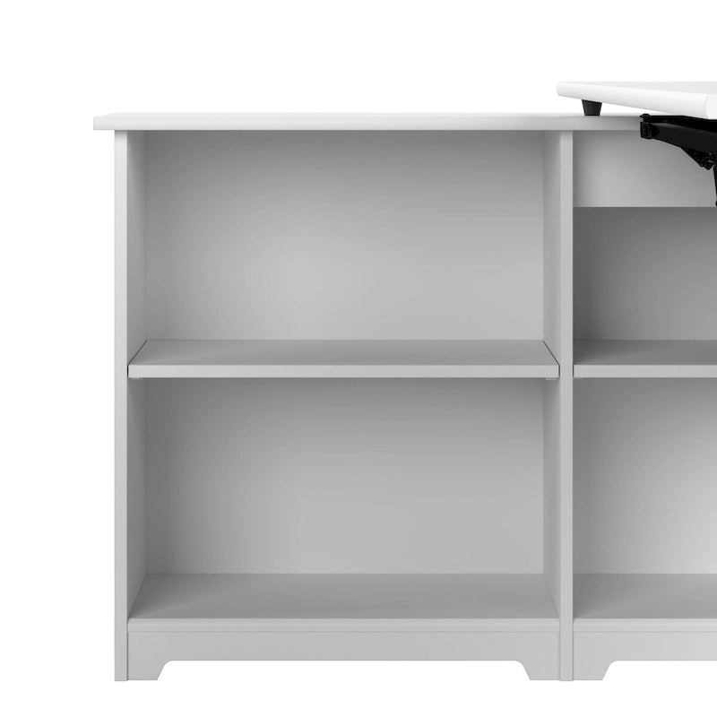 52W Standing Corner Desk with Shelves