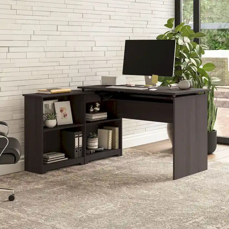 52W Standing Corner Desk with Shelves